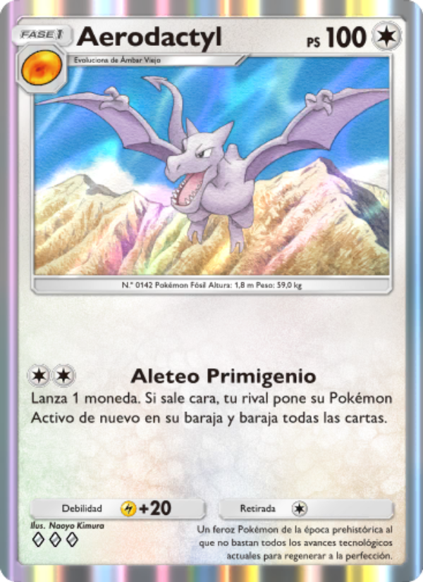 Aerodactyl 210 — Genes Formidables (Spanish Pokémon TCG card)