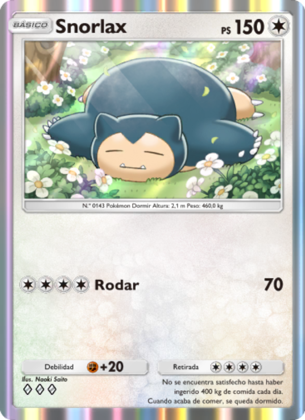 Snorlax 211 — Genes Formidables (Spanish Pokémon TCG card)