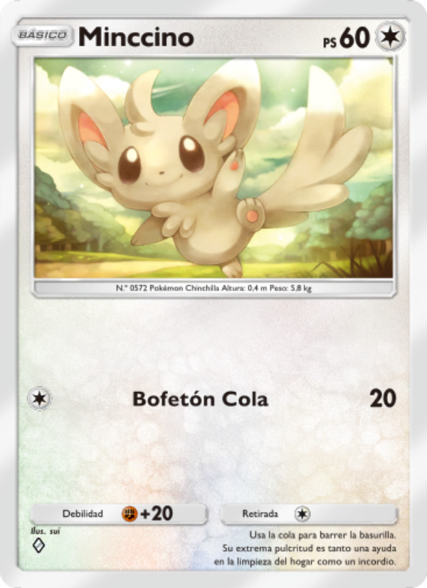 Minccino 212 — Genes Formidables (Spanish Pokémon TCG card)
