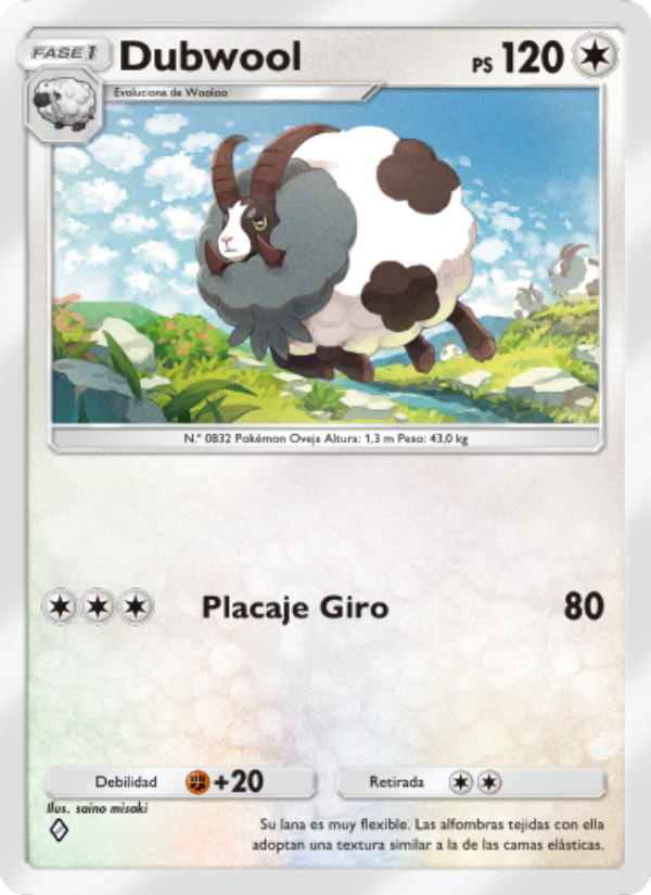 Dubwool 215 — Genes Formidables (Spanish Pokémon TCG card)