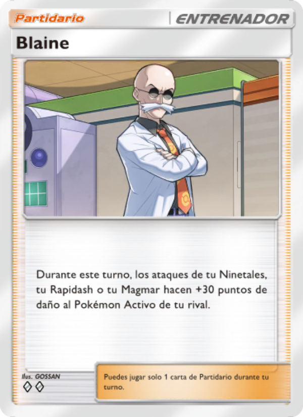 Blaine 221 — Genes Formidables (Spanish Pokémon TCG card)