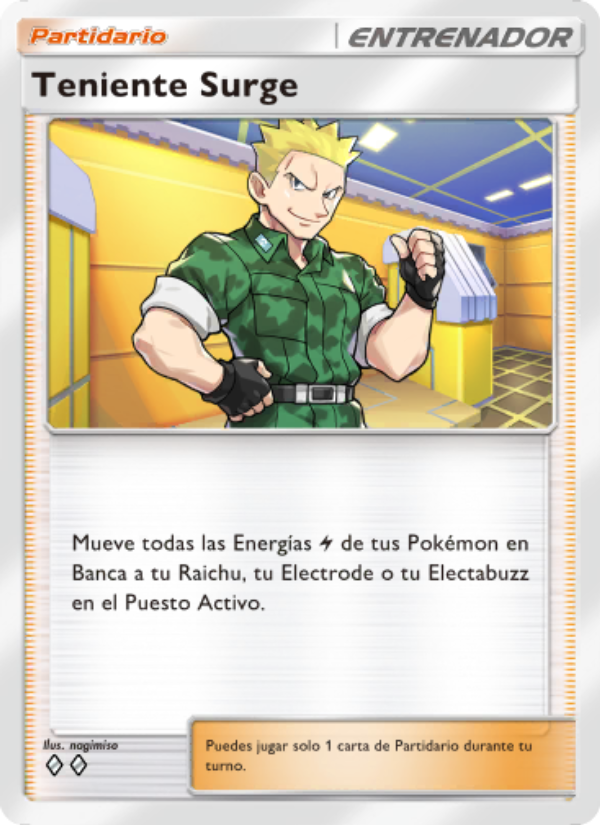 Teniente Surge 226 — Genes Formidables (Spanish Pokémon TCG card)