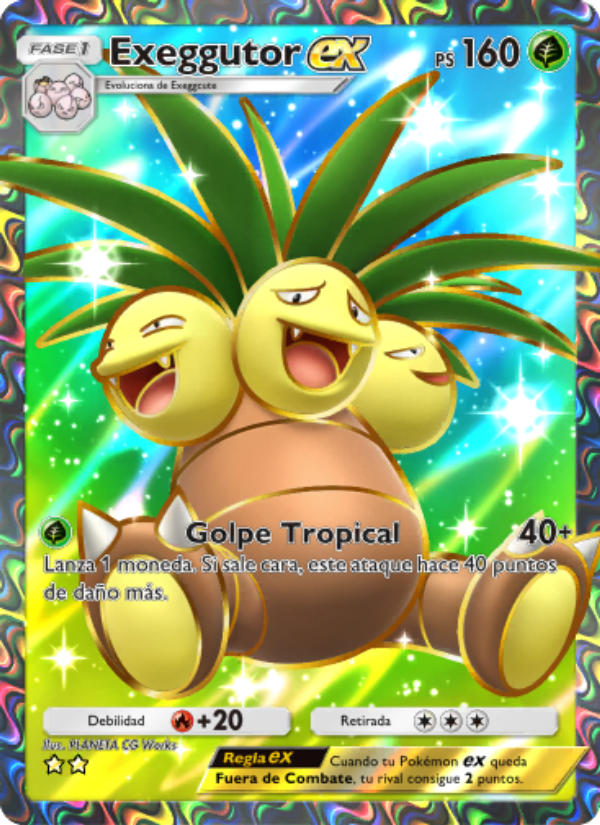 Exeggutor ex 252 — Genes Formidables (Spanish Pokémon TCG card)