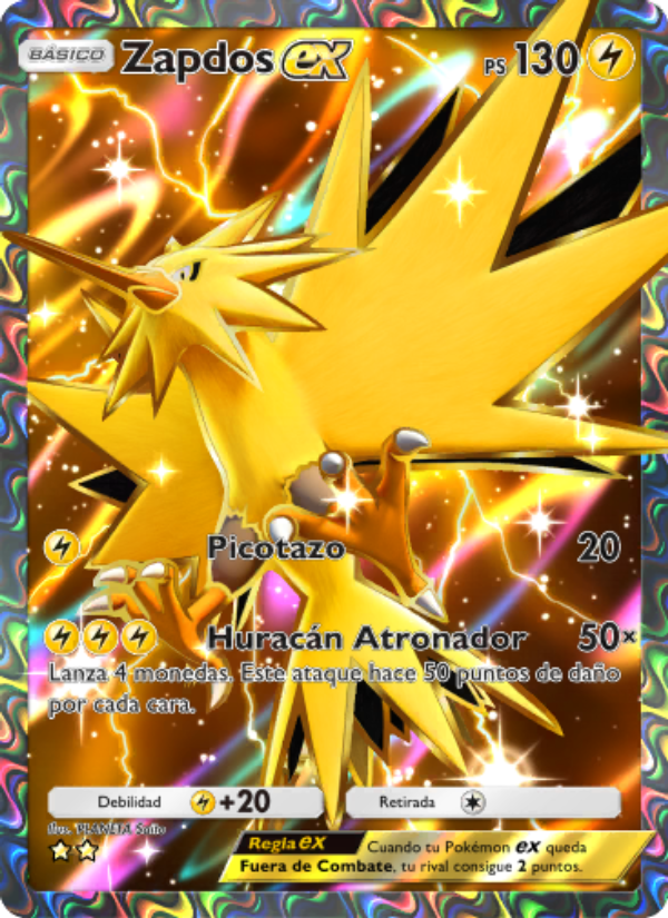 Zapdos ex 260 — Genes Formidables (Spanish Pokémon TCG card)