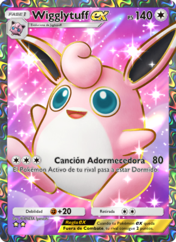 Wigglytuff ex 265 — Genes Formidables (Spanish Pokémon TCG card)