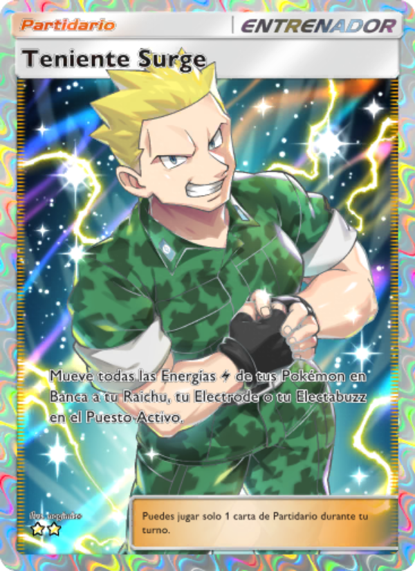 Teniente Surge 273 — Genes Formidables (Spanish Pokémon TCG card)