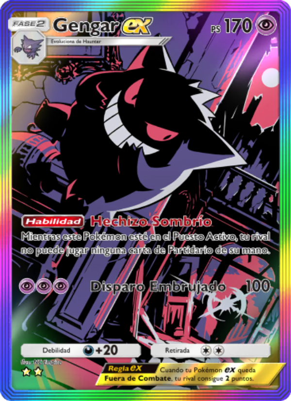 Gengar ex 277 — Genes Formidables (Spanish Pokémon TCG card)