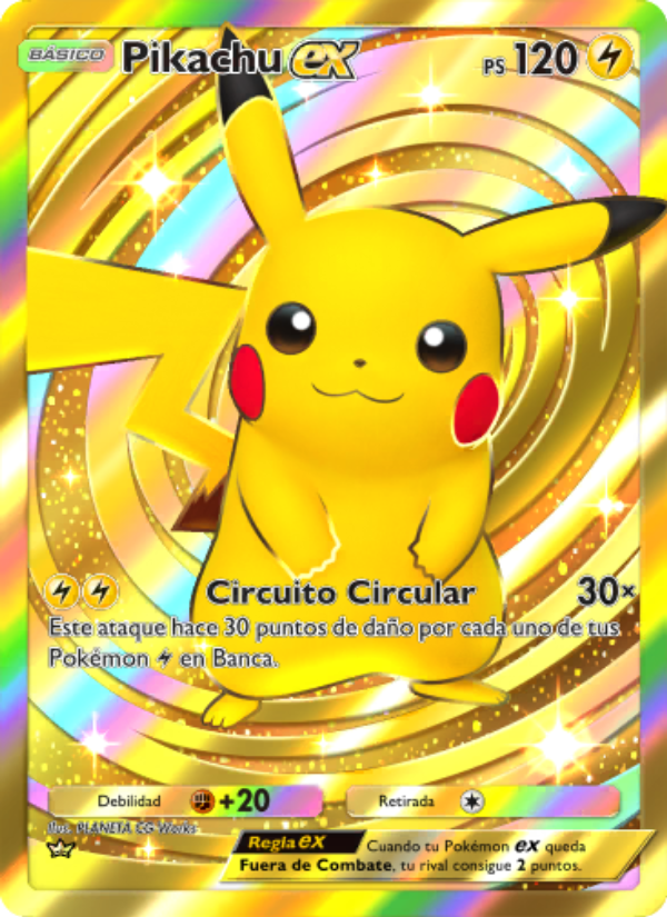 Pikachu ex 285 — Genes Formidables (Spanish Pokémon TCG card)