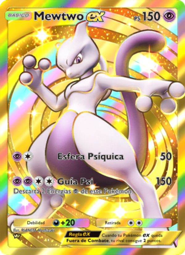 Mewtwo ex 286 — Genes Formidables (Spanish Pokémon TCG card)