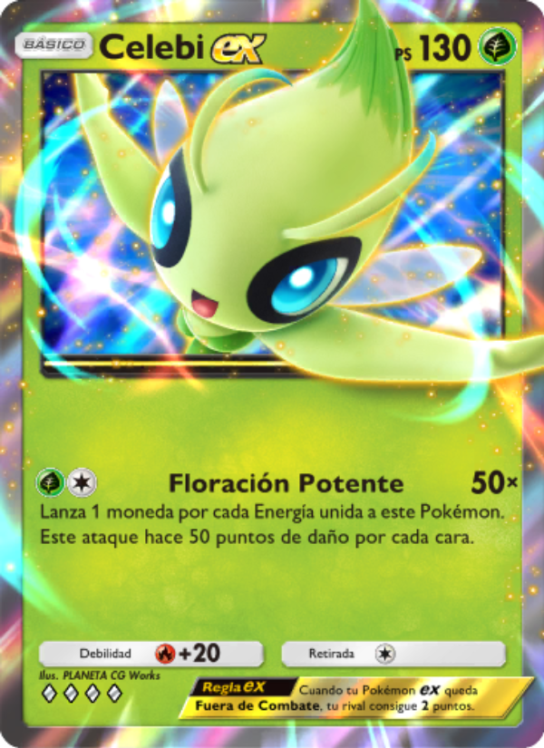Celebi ex 003 — La Isla Singular (Spanish Pokémon TCG card)