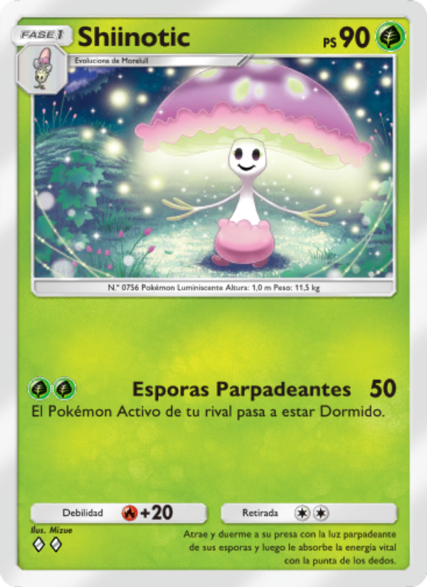 Shiinotic 008 — La Isla Singular (Spanish Pokémon TCG card)