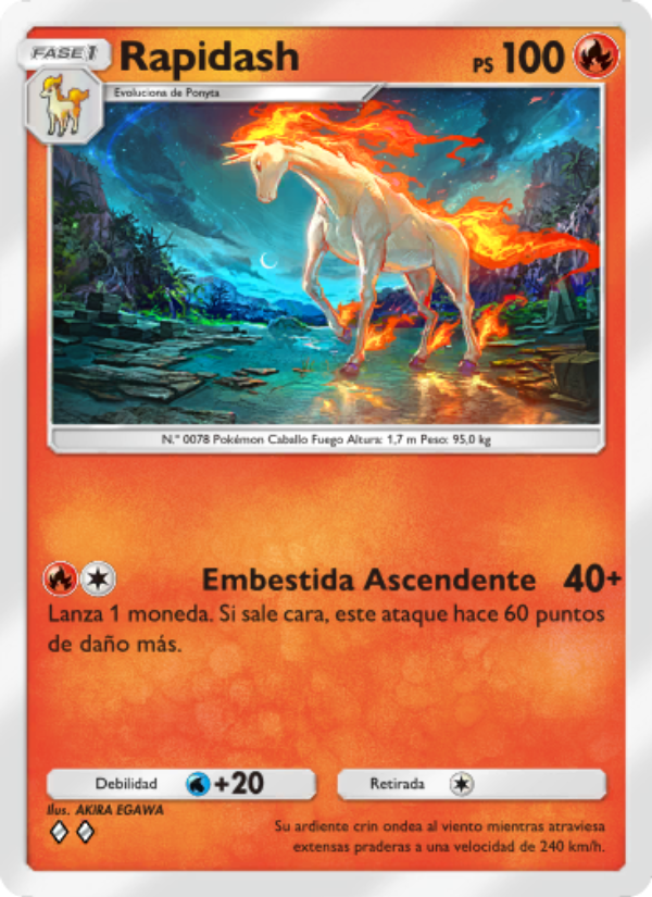 Rapidash 011 — La Isla Singular (Spanish Pokémon TCG card)