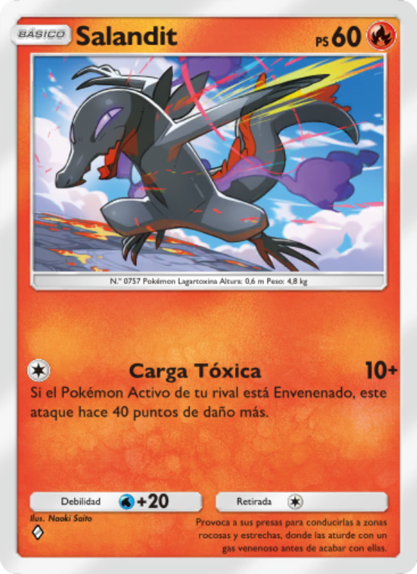 Salandit 015 — La Isla Singular (Spanish Pokémon TCG card)