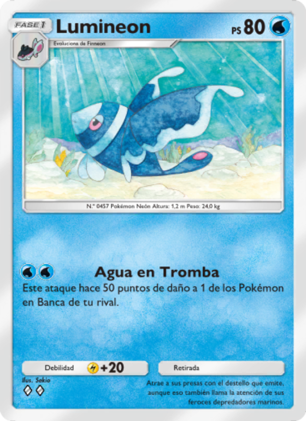 Lumineon 021 — La Isla Singular (Spanish Pokémon TCG card)