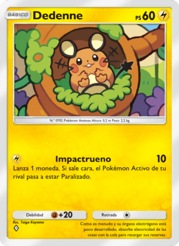 Dedenne 030 — La Isla Singular (Spanish Pokémon TCG card)