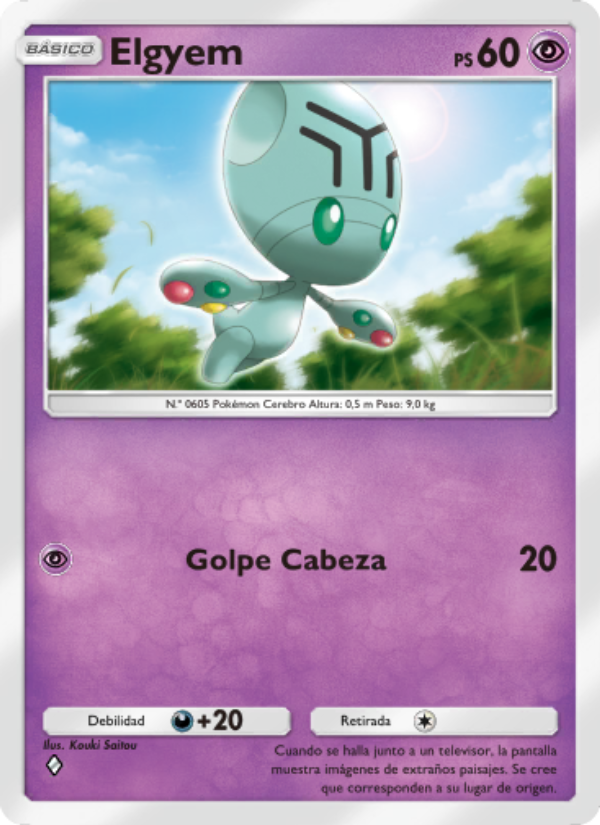 Elgyem 034 — La Isla Singular (Spanish Pokémon TCG card)