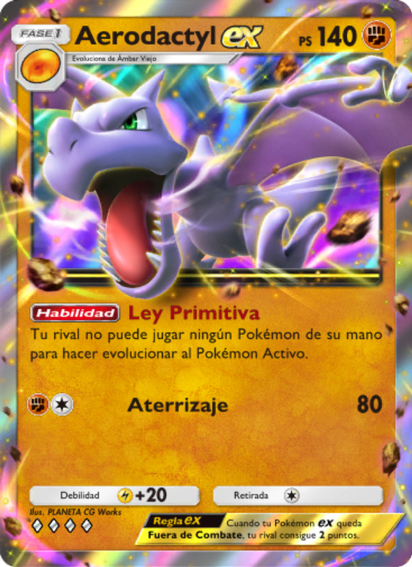 Aerodactyl ex 046 — La Isla Singular (Spanish Pokémon TCG card)