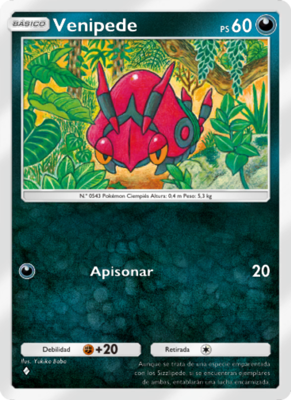 Venipede 053 — La Isla Singular (Spanish Pokémon TCG card)