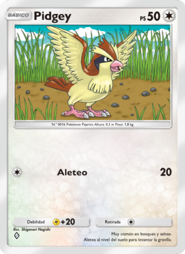 Pidgey 057 — La Isla Singular (Spanish Pokémon TCG card)