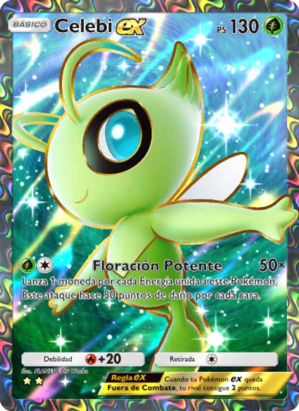 Celebi ex 075 — La Isla Singular (Spanish Pokémon TCG card)