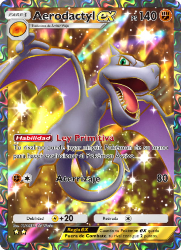 Aerodactyl ex 078 — La Isla Singular (Spanish Pokémon TCG card)