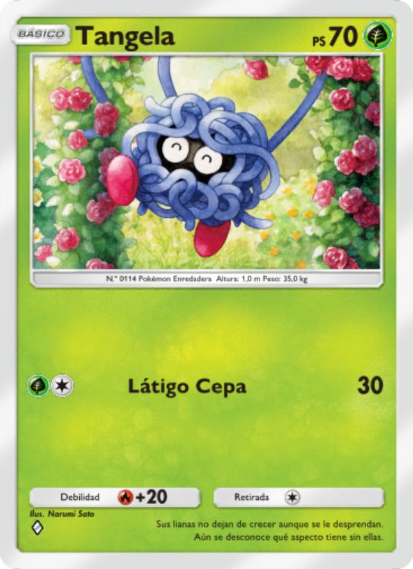 Tangela 004 — Pugna Espaciotemporal (Spanish Pokémon TCG card)