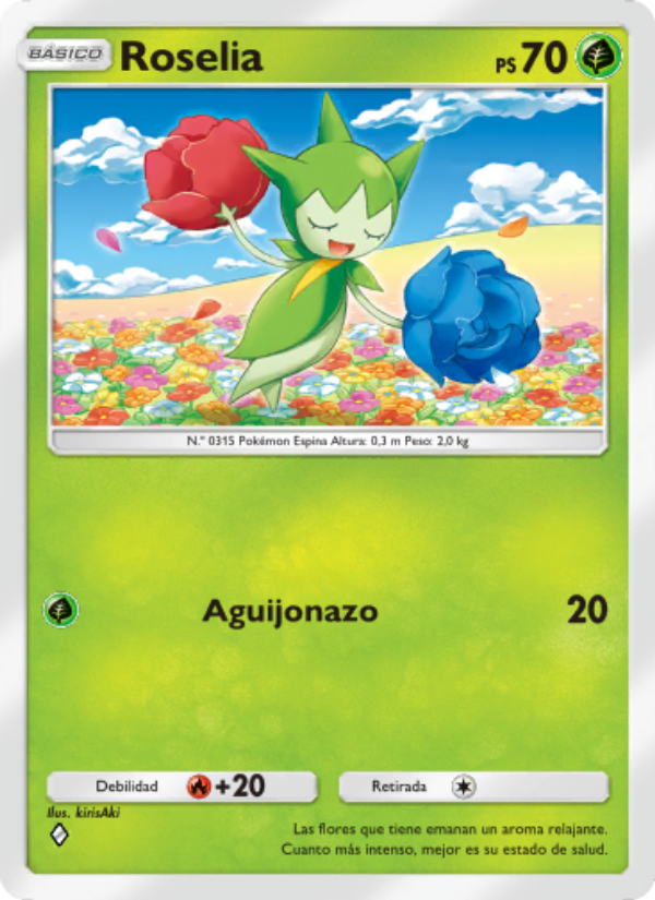 Roselia 008 — Pugna Espaciotemporal (Spanish Pokémon TCG card)