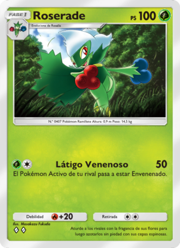 Roserade 009 — Pugna Espaciotemporal (Spanish Pokémon TCG card)