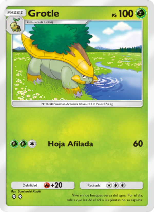 Grotle 011 — Pugna Espaciotemporal (Spanish Pokémon TCG card)