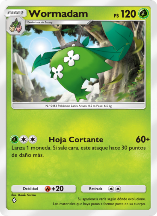 Wormadam 016 — Pugna Espaciotemporal (Spanish Pokémon TCG card)