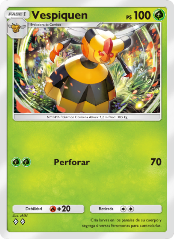 Vespiquen 018 — Pugna Espaciotemporal (Spanish Pokémon TCG card)