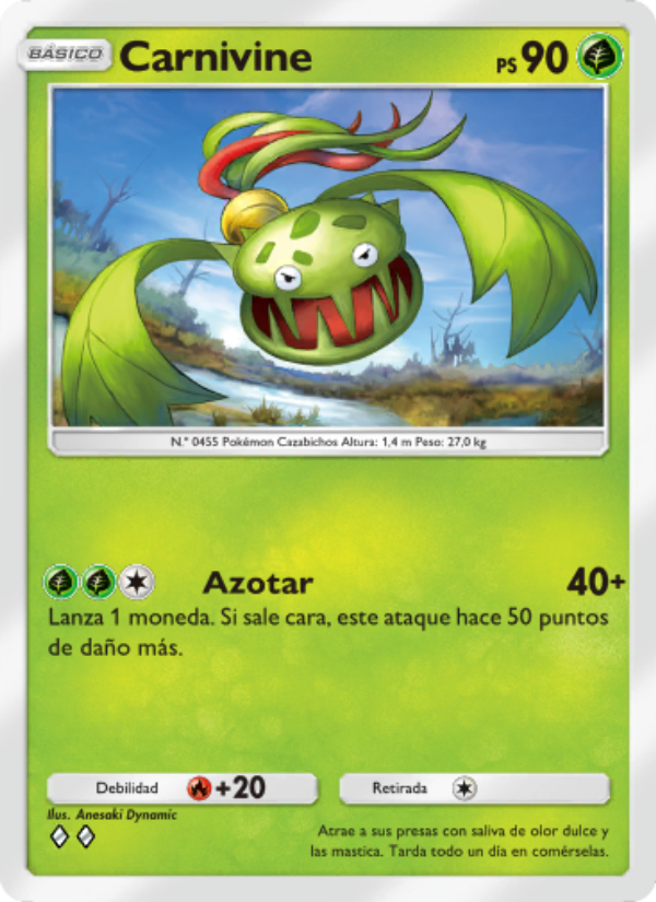 Carnivine 019 — Pugna Espaciotemporal (Spanish Pokémon TCG card)