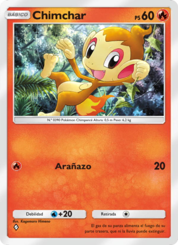 Chimchar 027 — Pugna Espaciotemporal (Spanish Pokémon TCG card)