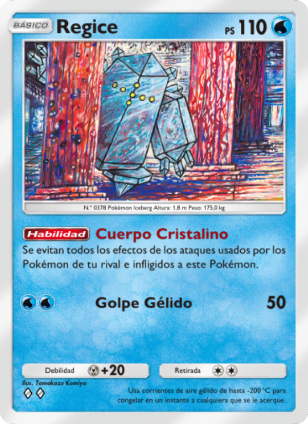 Regice 034 — Pugna Espaciotemporal (Spanish Pokémon TCG card)