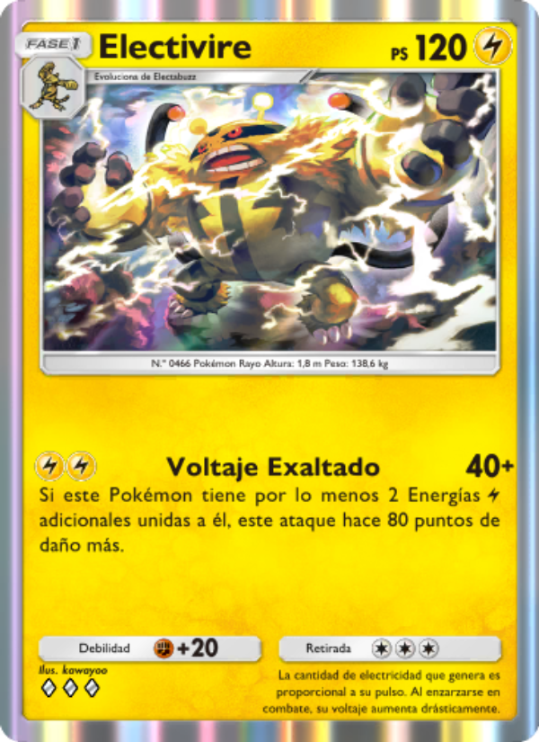 Electivire 057 — Pugna Espaciotemporal (Spanish Pokémon TCG card)