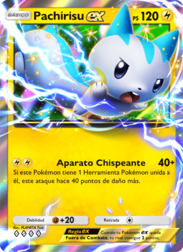 Pachirisu ex 061 — Pugna Espaciotemporal (Spanish Pokémon TCG card)