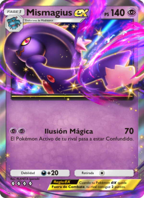 Mismagius ex 067 — Pugna Espaciotemporal (Spanish Pokémon TCG card)