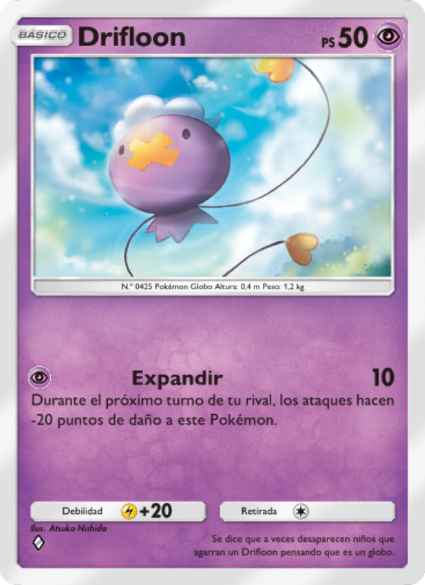 Drifloon 073 — Pugna Espaciotemporal (Spanish Pokémon TCG card)