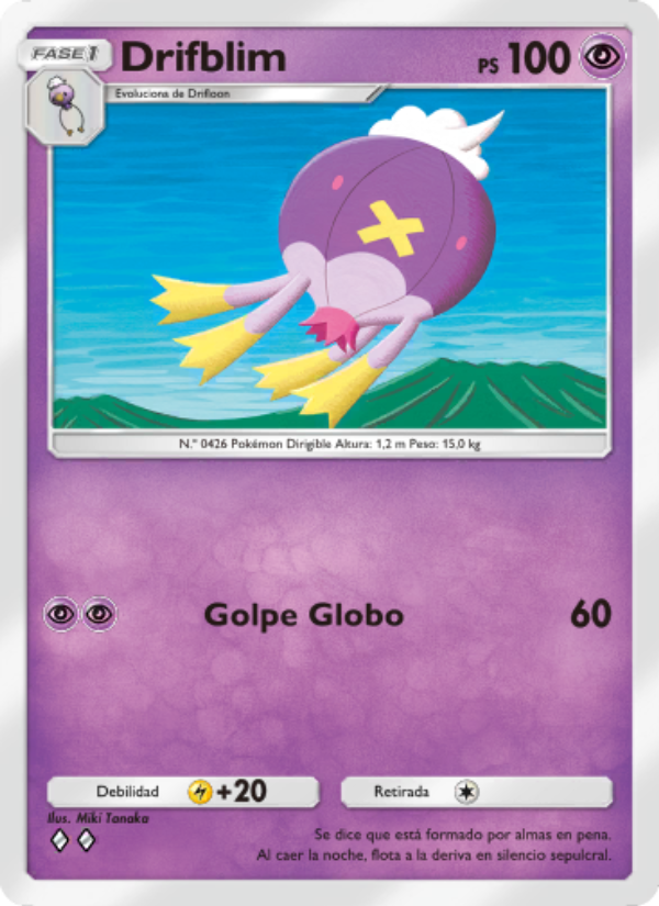 Drifblim 074 — Pugna Espaciotemporal (Spanish Pokémon TCG card)
