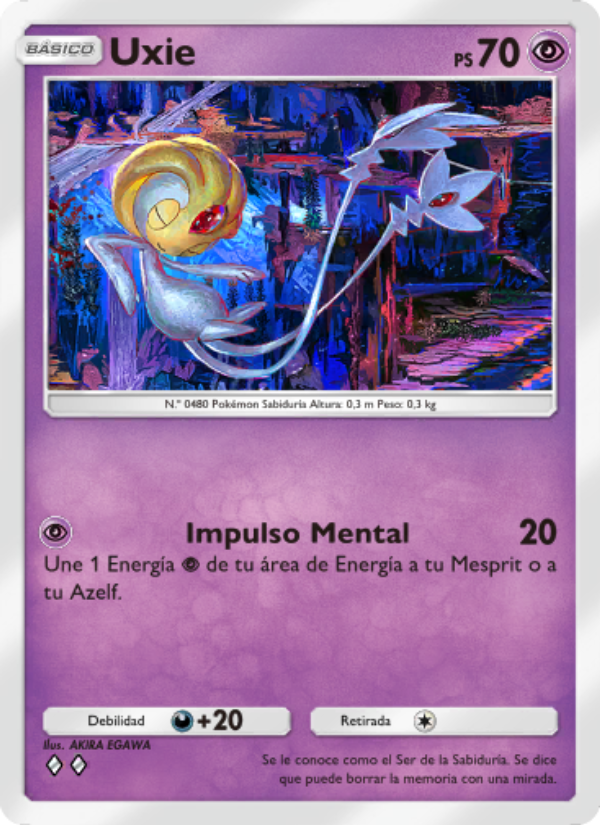 Uxie 075 — Pugna Espaciotemporal (Spanish Pokémon TCG card)