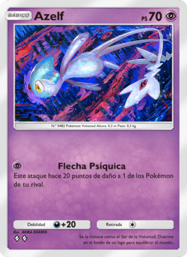 Azelf 077 — Pugna Espaciotemporal (Spanish Pokémon TCG card)