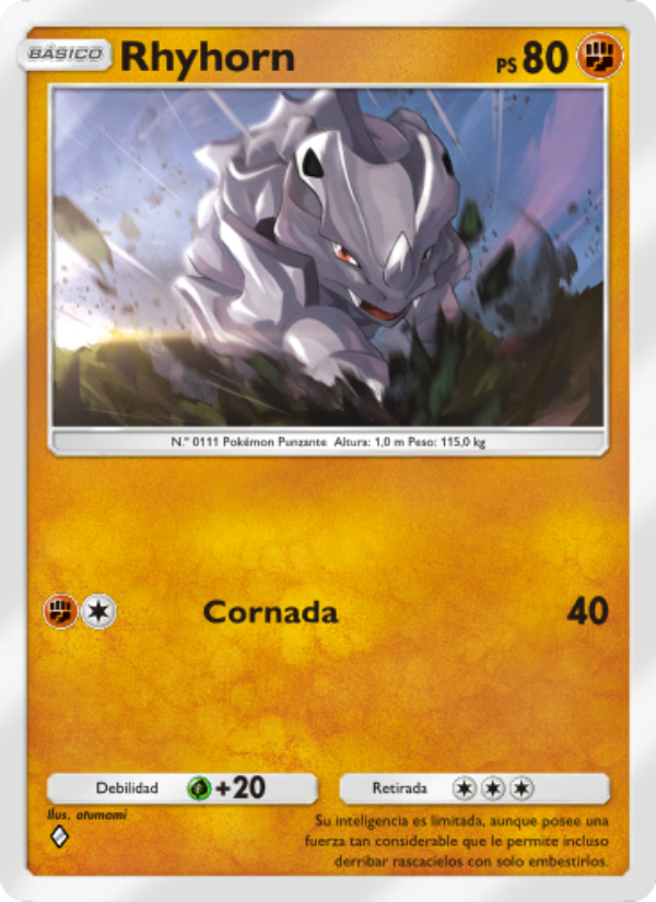 Rhyhorn 080 — Pugna Espaciotemporal (Spanish Pokémon TCG card)