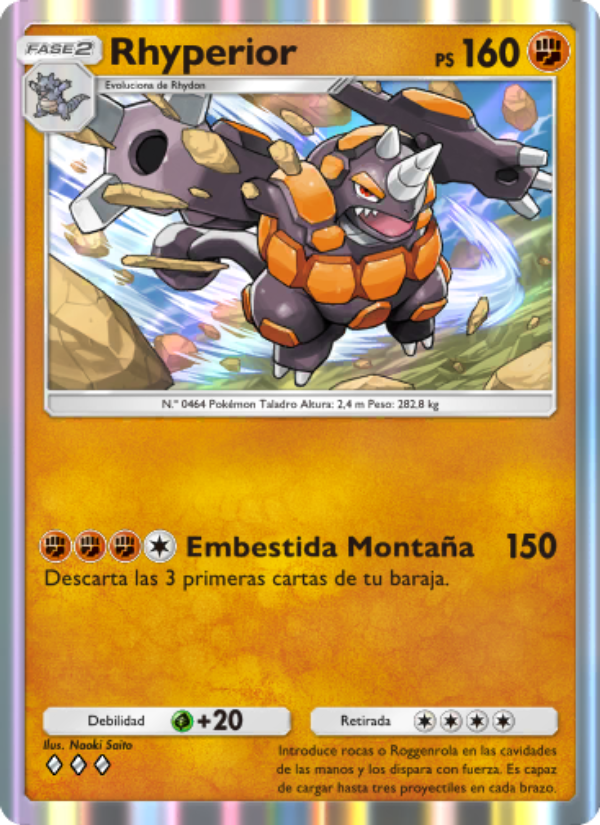 Rhyperior 082 — Pugna Espaciotemporal (Spanish Pokémon TCG card)