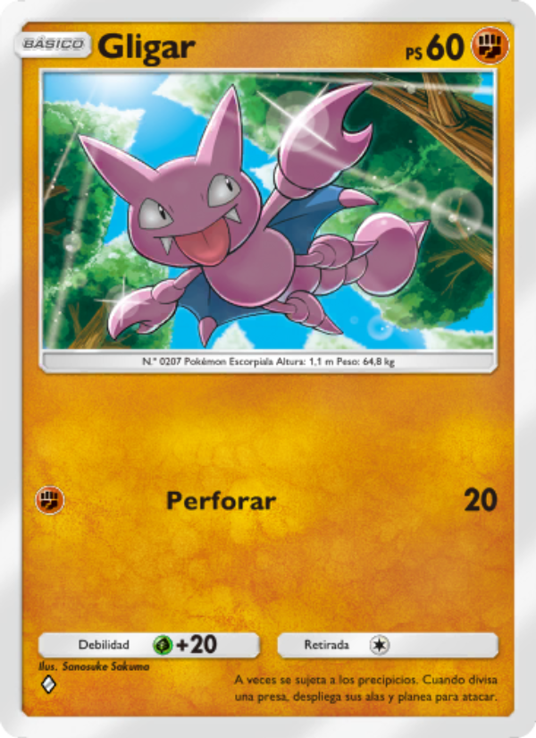 Gligar 083 — Pugna Espaciotemporal (Spanish Pokémon TCG card)