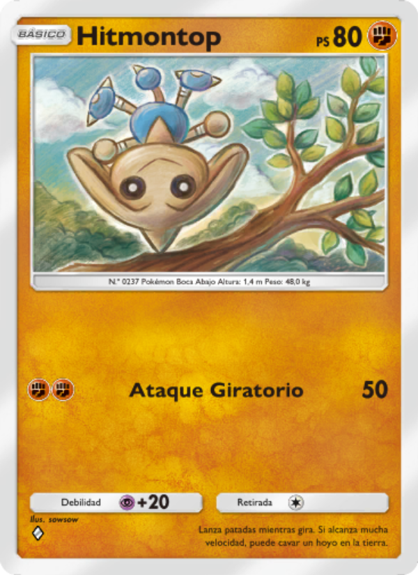 Hitmontop 085 — Pugna Espaciotemporal (Spanish Pokémon TCG card)