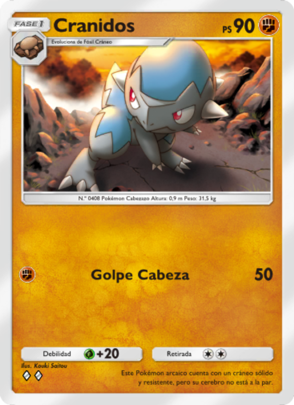 Cranidos 088 — Pugna Espaciotemporal (Spanish Pokémon TCG card)