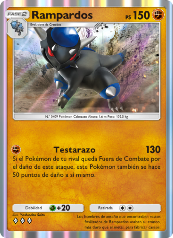 Rampardos 089 — Pugna Espaciotemporal (Spanish Pokémon TCG card)