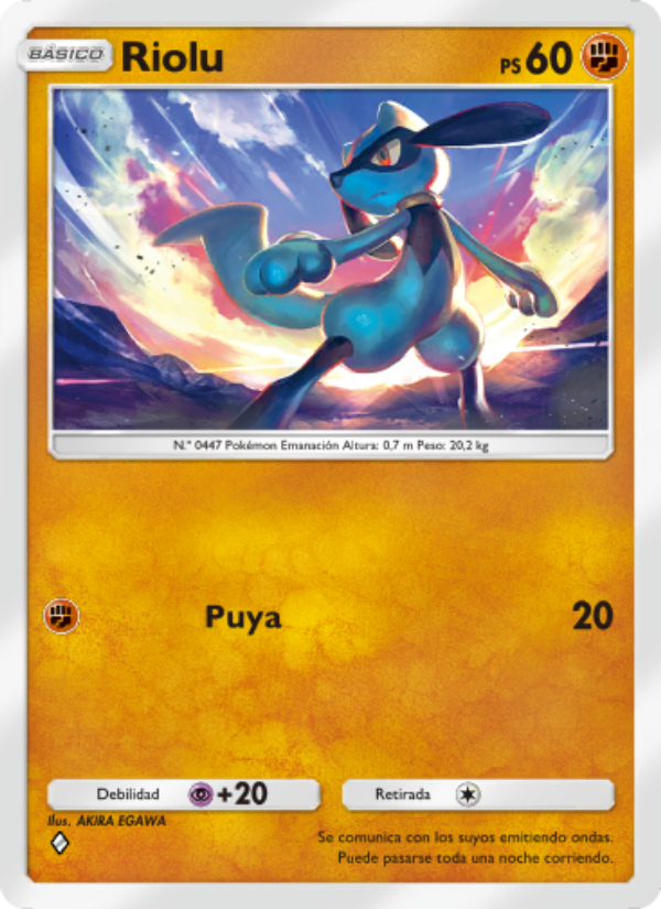 Riolu 091 — Pugna Espaciotemporal (Spanish Pokémon TCG card)