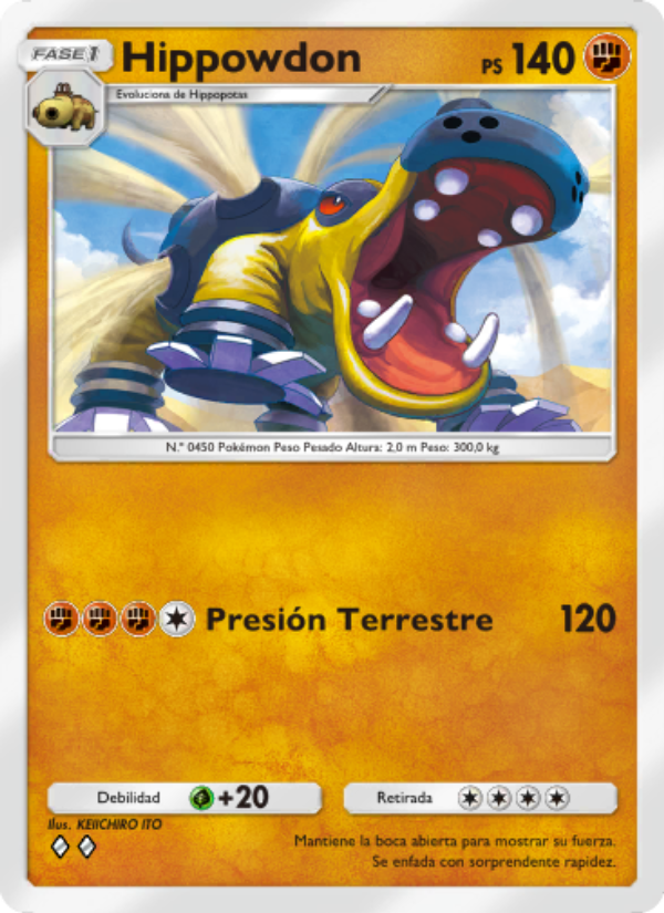 Hippowdon 094 — Pugna Espaciotemporal (Spanish Pokémon TCG card)