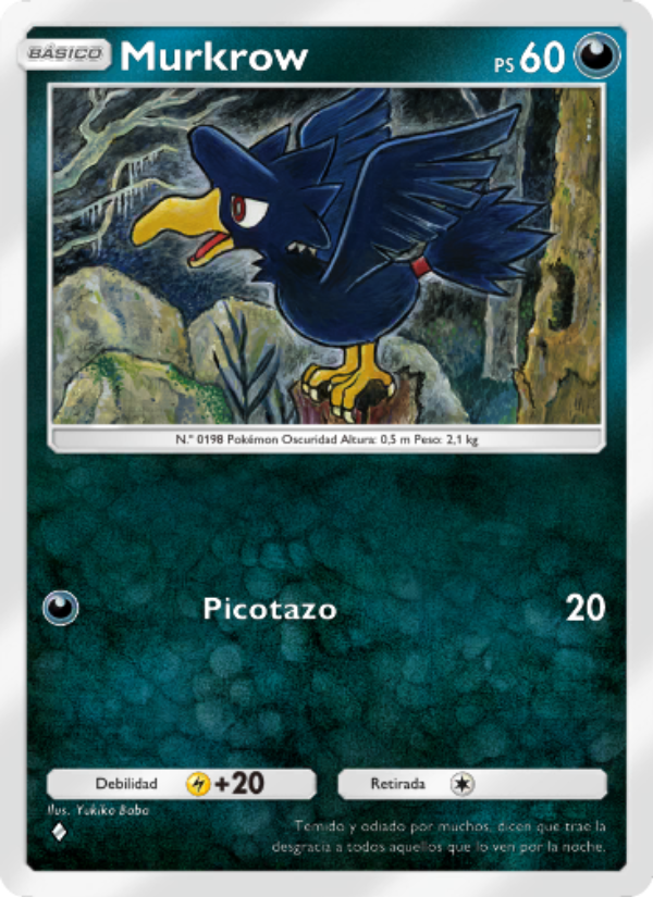 Murkrow 096 — Pugna Espaciotemporal (Spanish Pokémon TCG card)